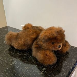 MJC International 1992 Plush Stuffed Vintage Brown Teddy Bear 12"